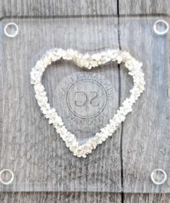 Silver Heart Glass Coaster
