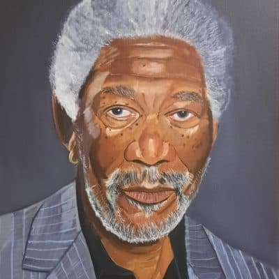 Original Painting Morgan Freeman