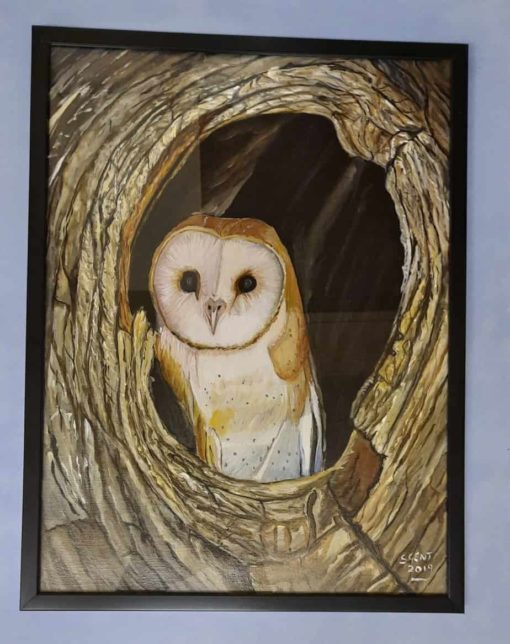 Original Painting Barn Owl