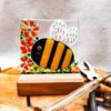 Fused Glass Bee Tile