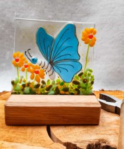 Fused Glass Butterfly Tile