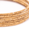 3mm natural cork cord with gold flecks