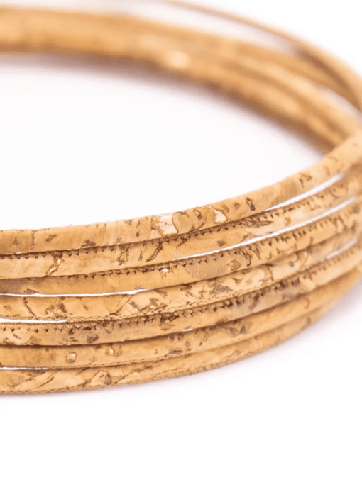 3mm natural cork cord with gold flecks