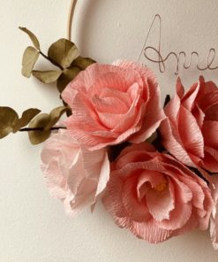 7707912 Gorgeous handmade pink paper rose hoop 2