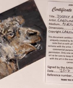 Alpaca ACEO Certificate of Authenticity