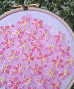 Springtime apple blossom embroidery kit