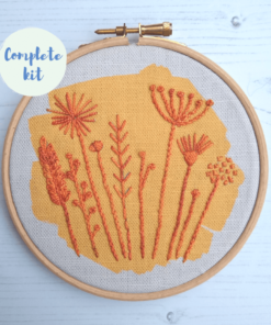 Autumn meadow embroidery kit