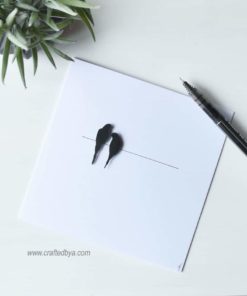 Birds silhouette flatlay