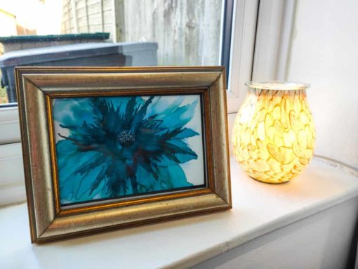 Blue Flower Framed