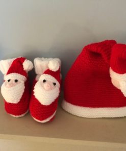 Christmas hat booties 2