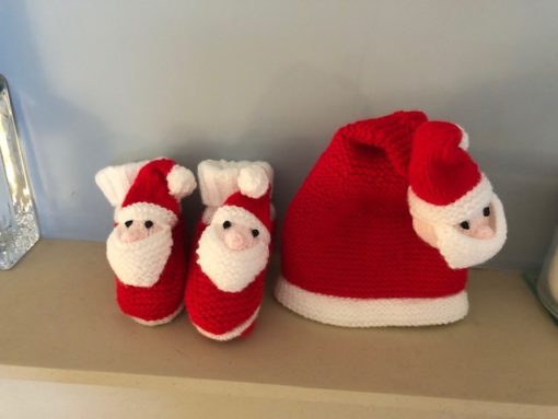 Christmas hat booties 2