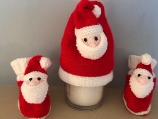 Christmas hat booties
