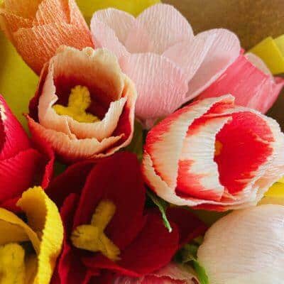 Hand-cut Paper Tulips