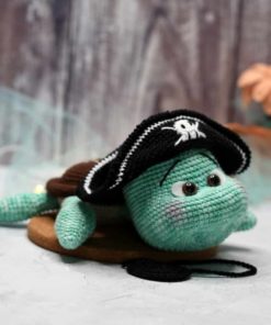 Crochet pirate turtle