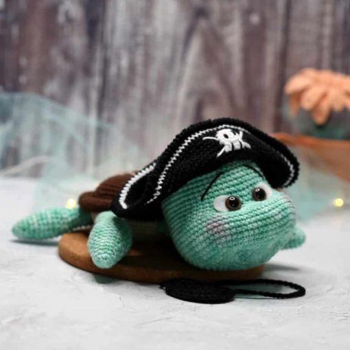 Crochet pirate turtle