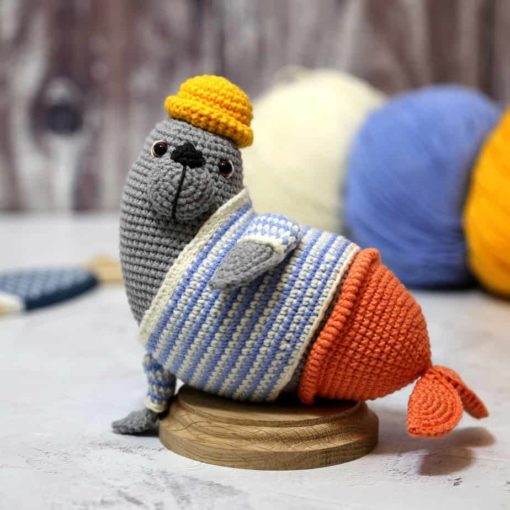 Crochet seal 3d crochet art aquatic collection