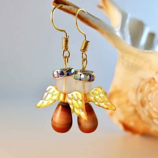 Czech Glass Angel Earrings