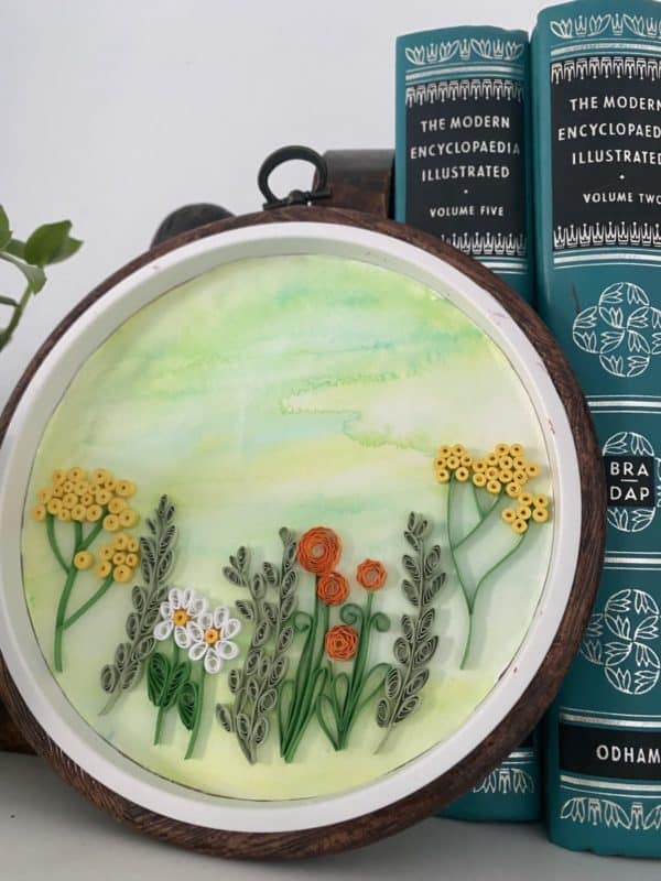 Spring Flower Embroidery Hoop