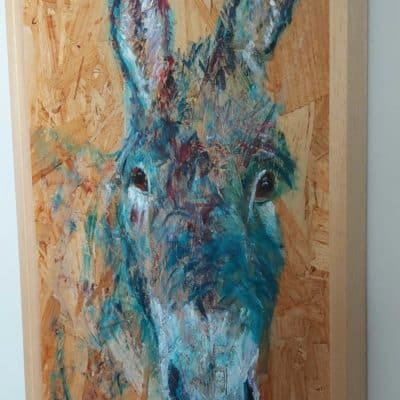 Original Acrylic painting of a donkey