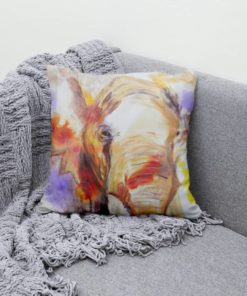 Elephant cushion on sofa