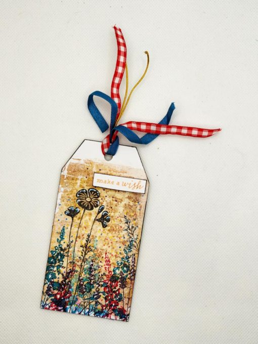 Flower gift tag