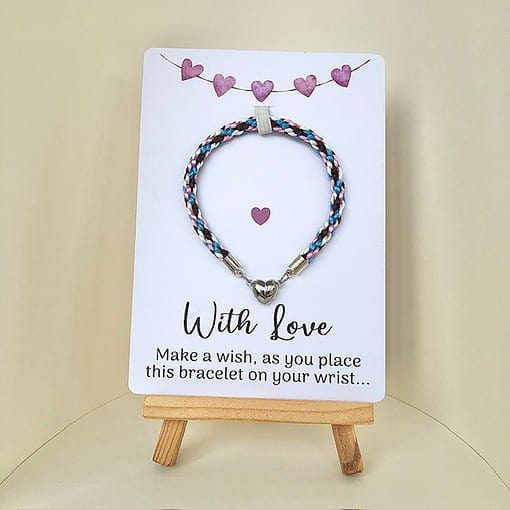Gift card mount for friendship bracelet