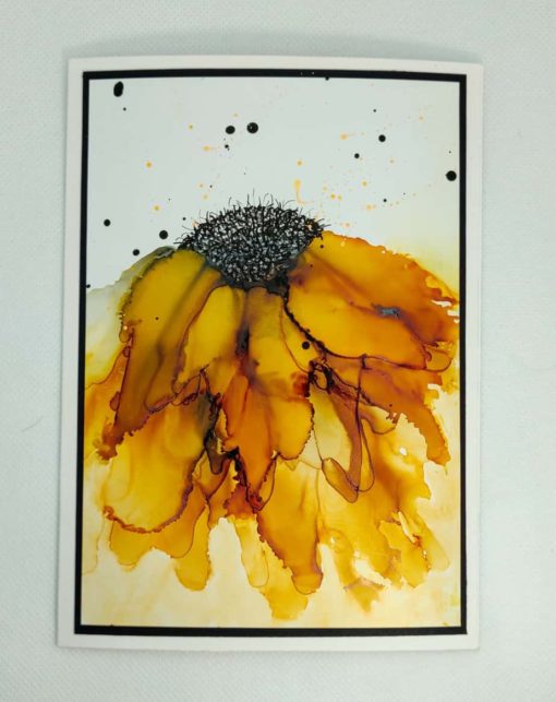 Gold Cone Flower Print