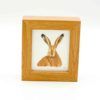 Hare miniature box framed art by Alan Taylor Art