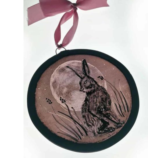 Hare moon stained glass 2