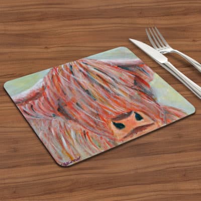 Highland Cow Glossy Placemat