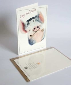 Pig greeting card by Alan Taylor Art