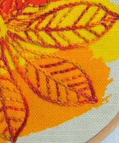 Horse chestnut embroidery kit close-up