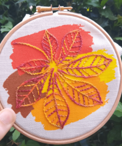 Horse chestnut embroidery kit in the wild