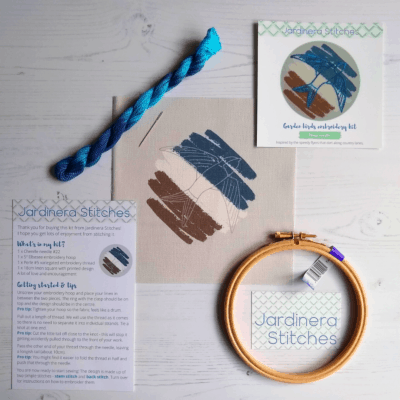 House martin embroidery kit contents