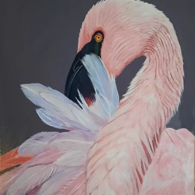 Original Painting Flamingo
