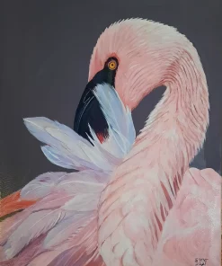 Original Painting Flamingo