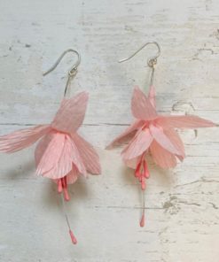 Pair of pink fuchsia earrings