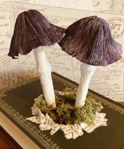 Paper model purple mushrooms