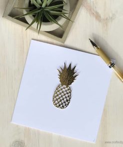 Golden Pineapple Greeting Card