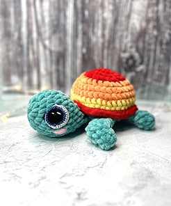 Plush Turtle Stripes Aquatic Crochet Amigurumi