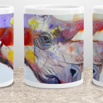 Purple Rhino Ceramic Mugs