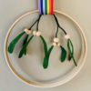 Rainbow mistletoe hoop