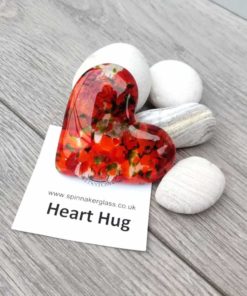 Fused Glass Heart Hug