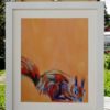 Red squirrel art print in mount and frame