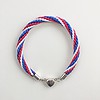 Red White Blue Kumihimo bracelet