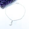 Silver Moon Charm Anklet