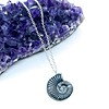 Silver ammonite necklace