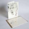 Snow leopard greeting card by Alan Taylor Art