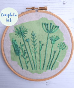 Spring meadow embroidery kit