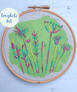Summer meadow embroidery kit